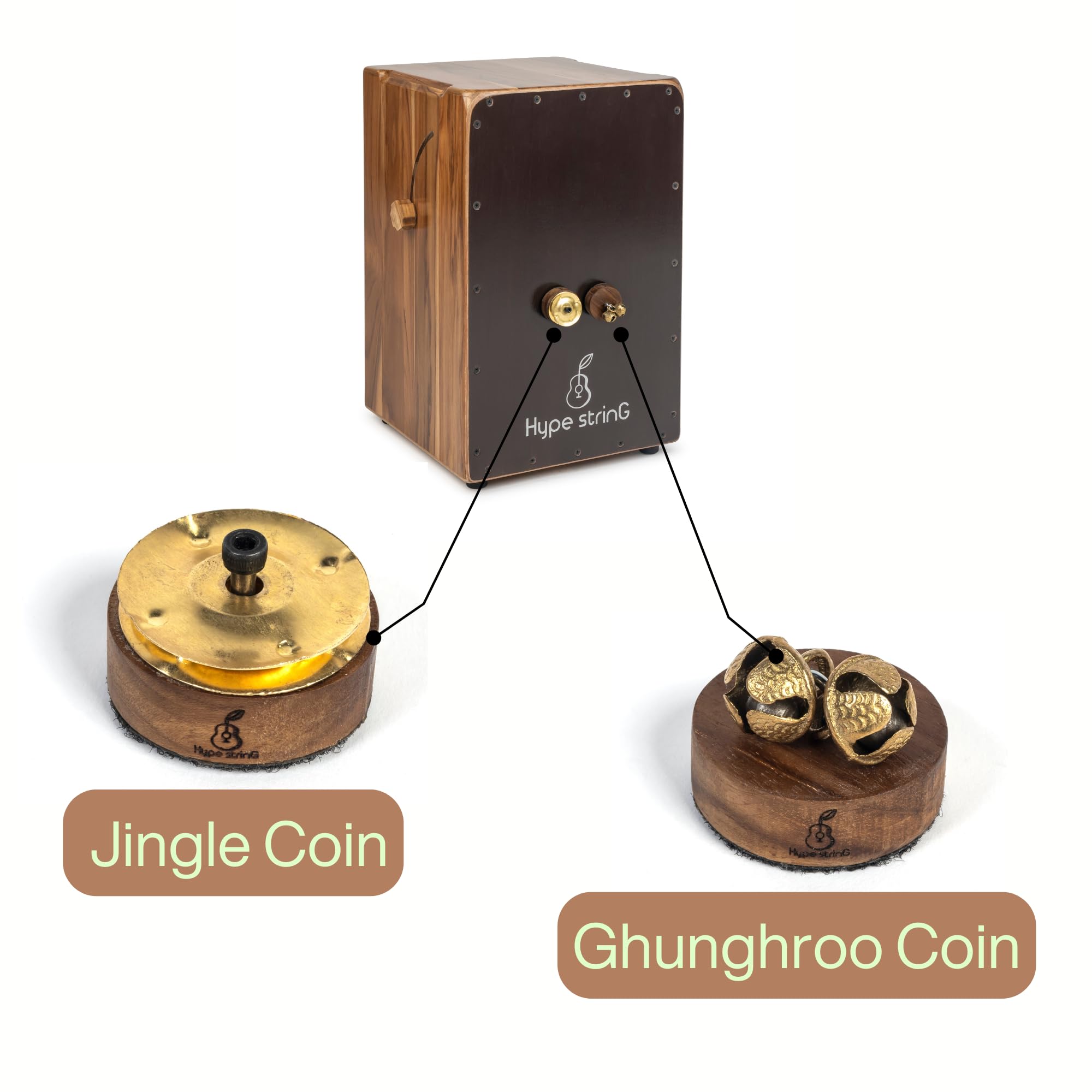 Hype String Wooden Cajon Attachments Set, Lightweight Percussion Accessories - Image 2 thumbnail