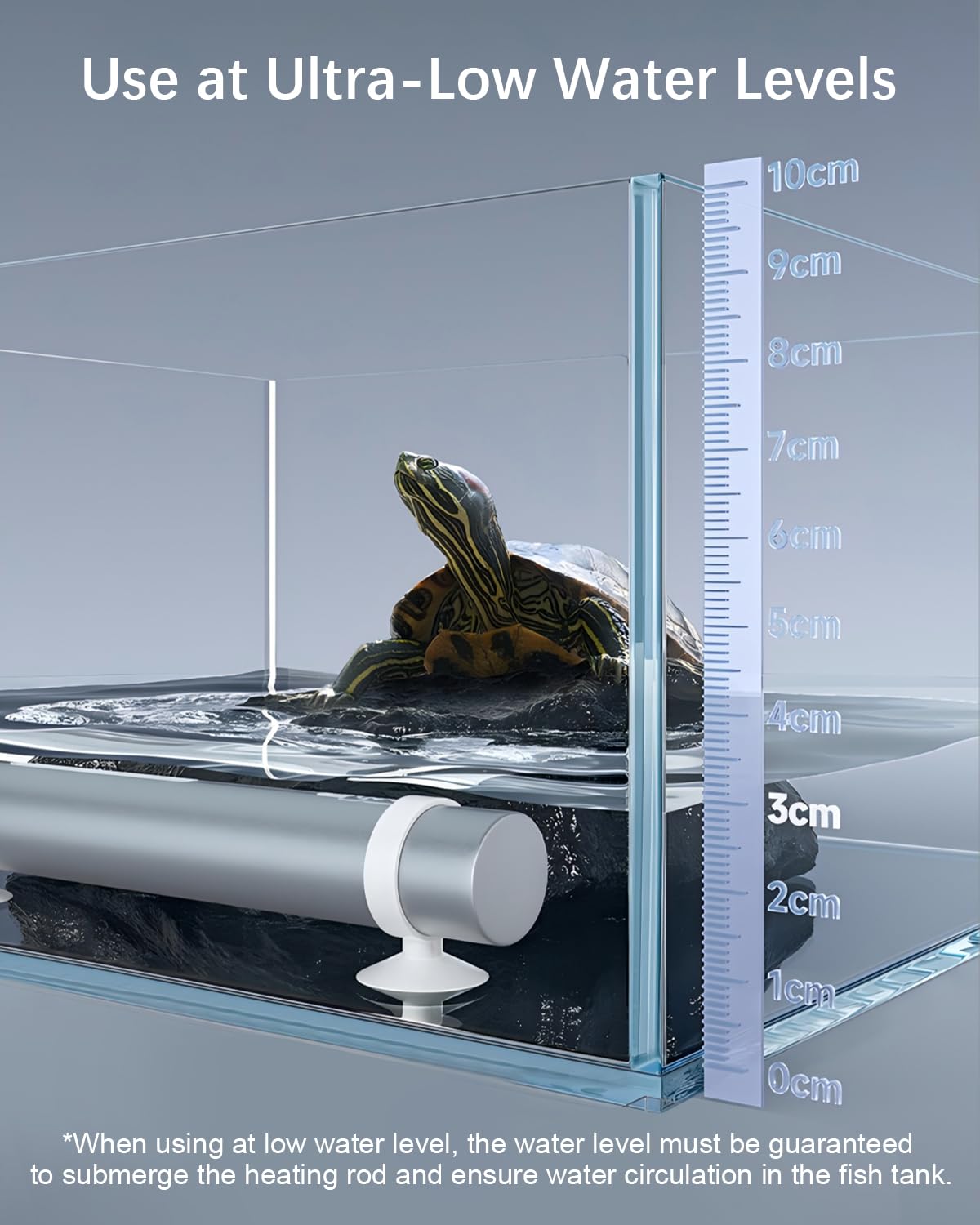 URUQ Calentador pequeño para acuario Betta de 25 W con 2 ventosas, temperatura constante automática, menos de 2.6 galones