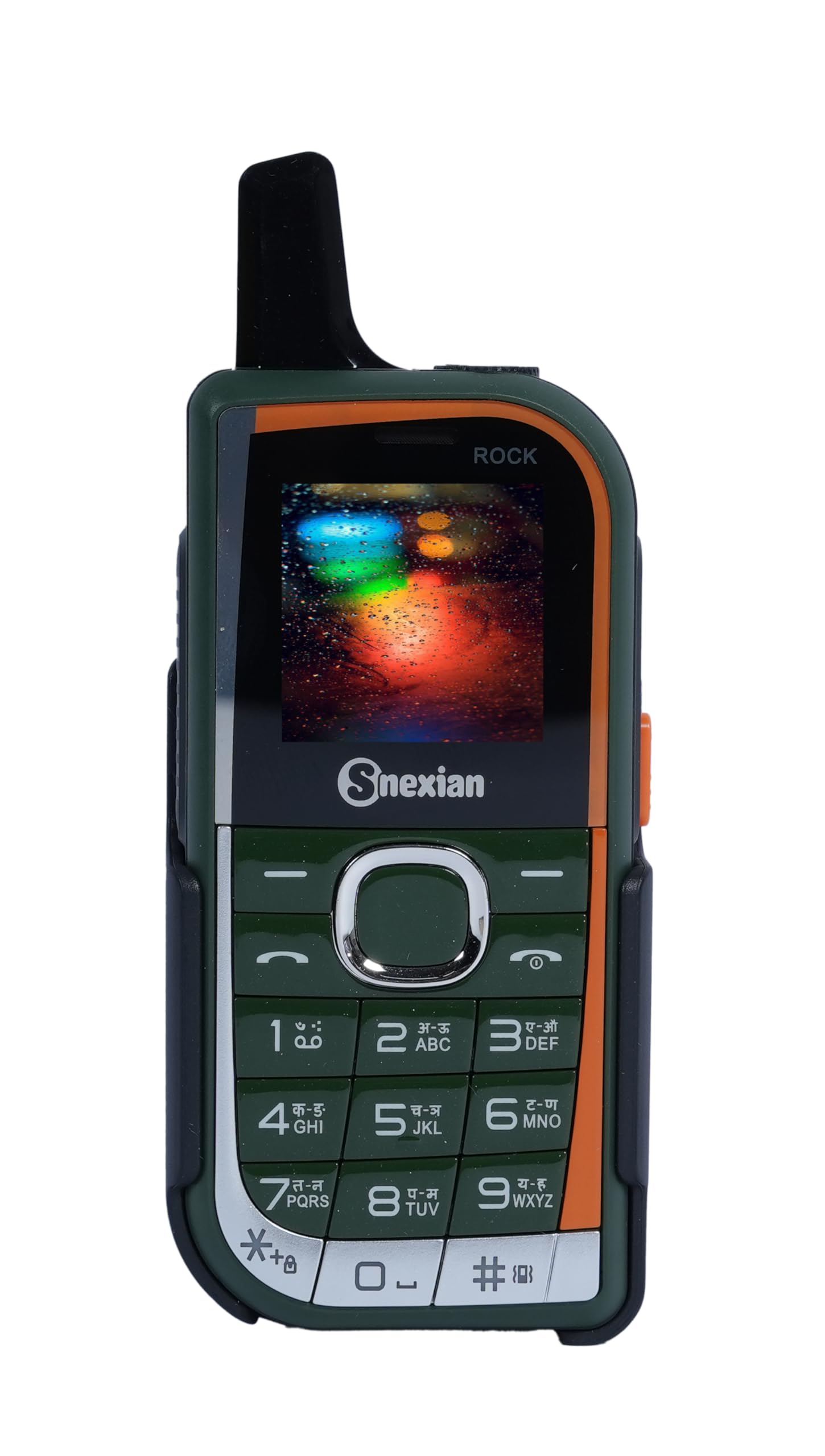 Snexian All-New Rock Power PRO Unique Design Dual Sim |Keypad Mobile| with 1.8" Display | Voice Changer | Call Recording | Big Battery | Wireless FM | Digital Camera | Feature Phone | Torch | Green