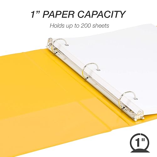 Vista 58 de Samsill (MP128567) - Carpeta de 3 anillos redondos de 2 pulgadas, fabricada en los EE. UU., con cubierta transparente personalizable para insertos