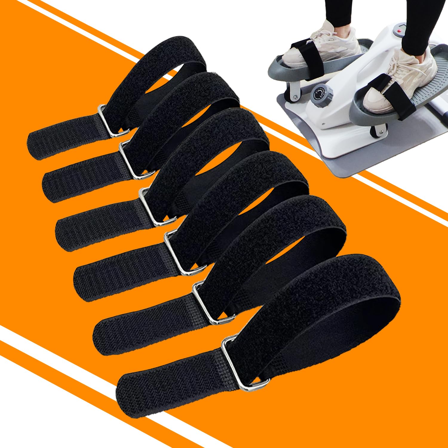 Ellipse Leg Exerciser Machine Pedal Straps, Adjustable Pedal Strap for Elliptical Exercise Machine, Under Desk Elliptical Reusable Straps Fitness