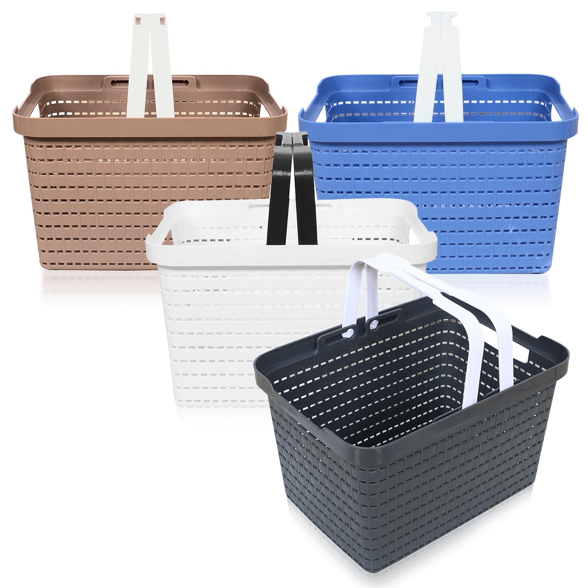 Urbane Home Basket | Plastic Fruits Storage Basket | Picnic Storage Basket | Kitchen Storage Basket | Stationery Storage Basket | FLORA-333 | Pack of 4 | Multicolor (B0D53Z516D) Amazon Price History, Amazon Price Tracker