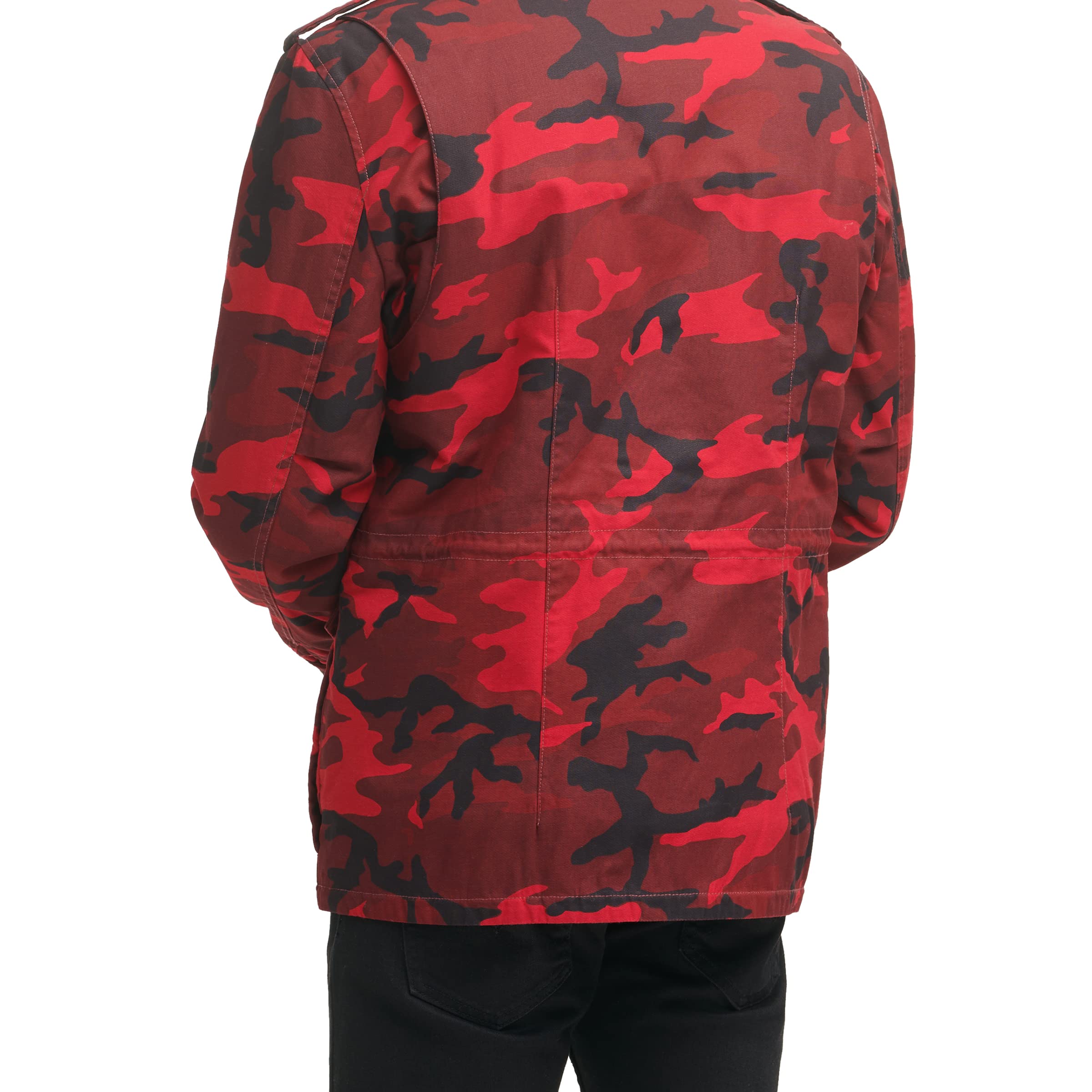 Levi's Herren Sherpa gefütterter Feldmantel, rot camouflage, XXL – Ansicht 4