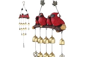 Captivating Cardinal Wind Chime: A Symphony of Serenity for Your Outdoor Sanctuary