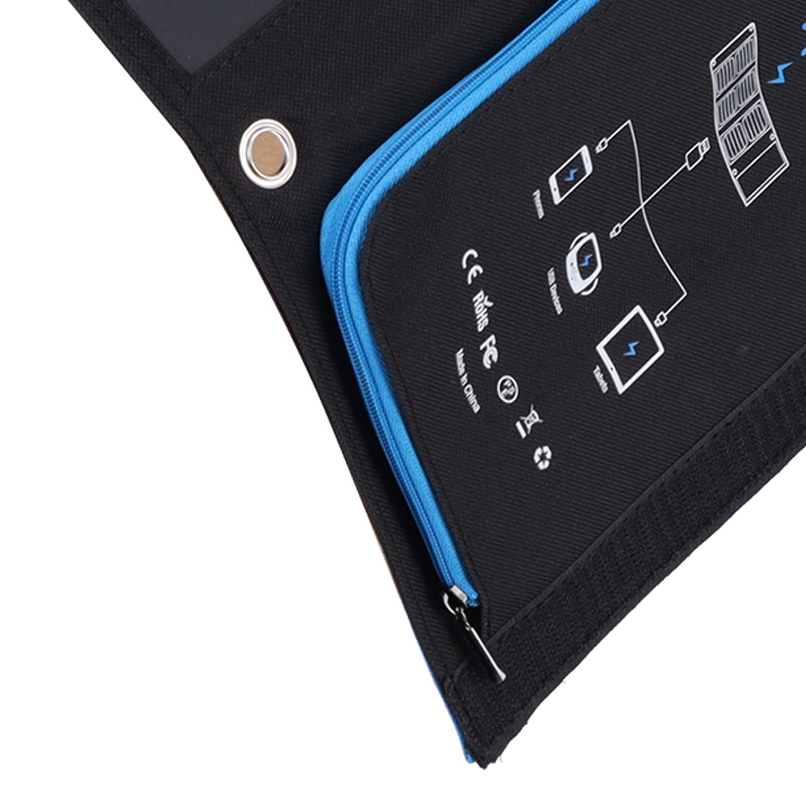 Caricatore Solare Pieghevole Caricatore per Telefono Solare Borsa di Ricarica CC Portatile Impermeabile per Escursionismo Campeggio 21 W Sun Power Design Compatto