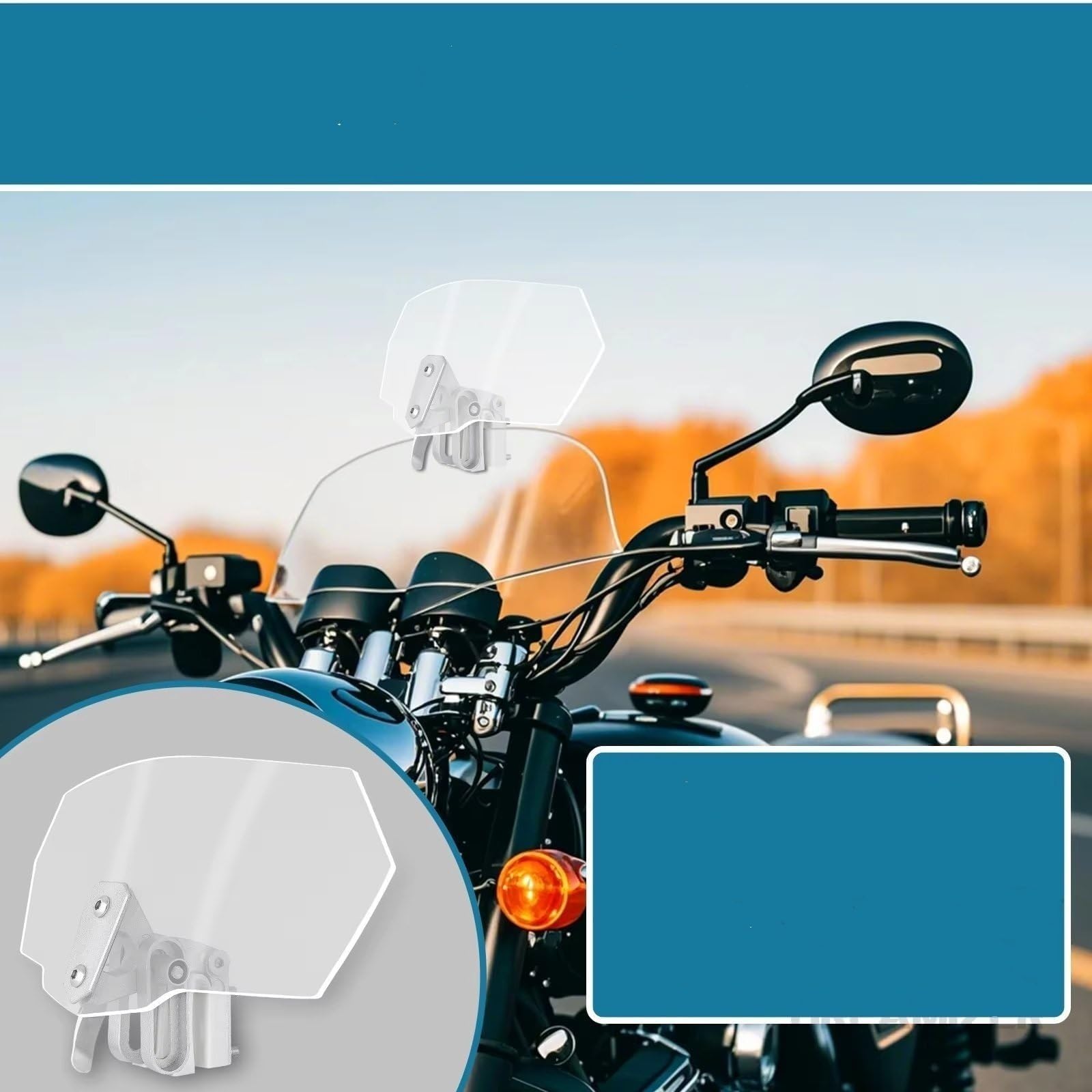 Parabrezza Deflettore Regolabile Parabrezza Per Moto Per Estensione Regolabile Con Flusso D'aria Deflettore Antivento(Chiaro)