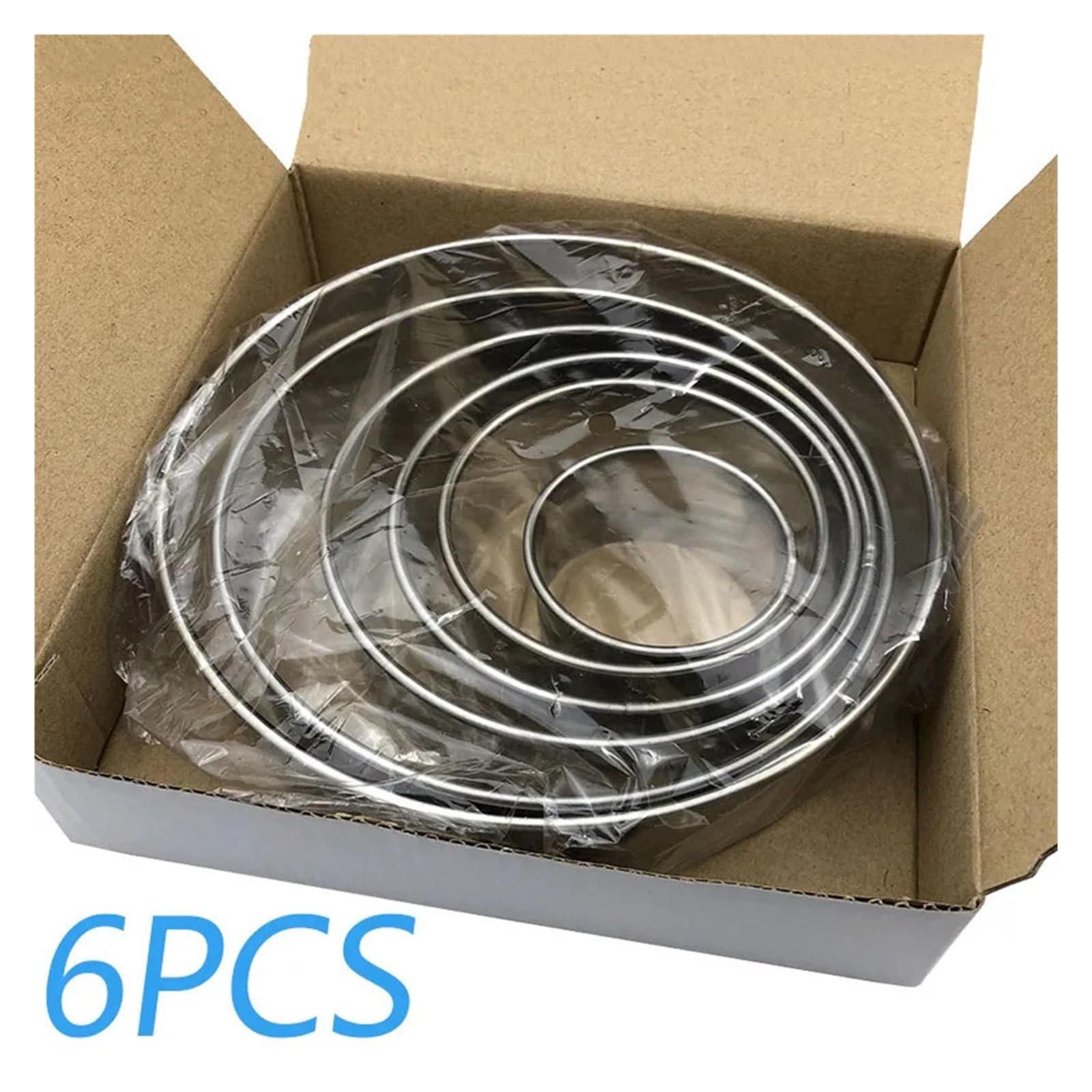 6 uds forma redonda anillo de Mousse molde for pastel horneado de queso DIY galleta corte de acero inoxidable utensilios de cocina for el hogar postre