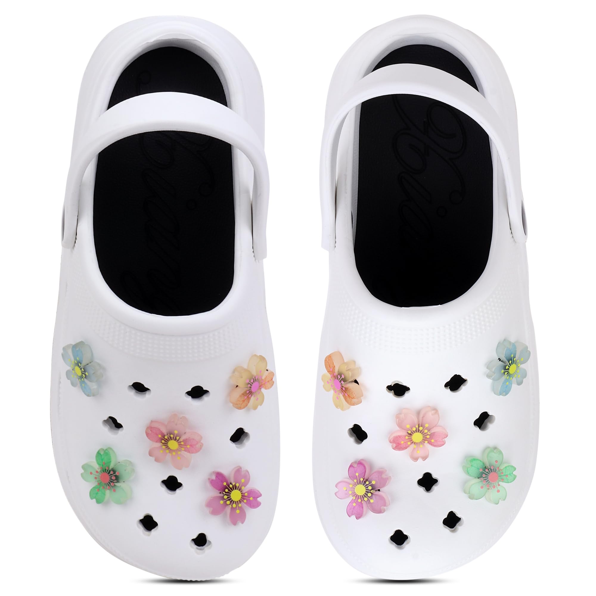CASSIEY Womens Fashionable Heeled Casual Clog Sandals- White (B0D96G8NZK) Amazon Price History, Amazon Price Tracker