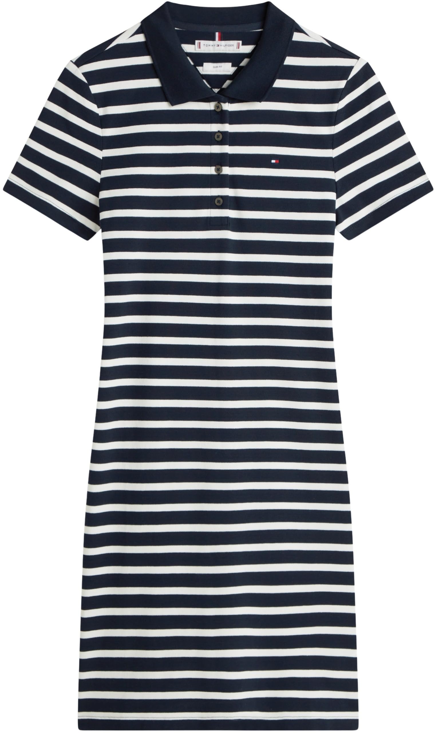 Tommy Hilfiger Donna Abito a Polo 1985 Slim Pique Slim Fit