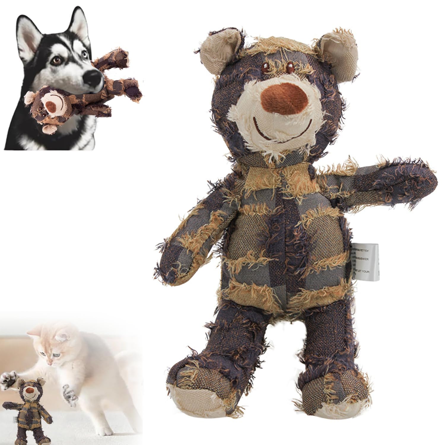 Onperpoe Indestructible Robust Bear Dog Toys, Dog Companion for Heavy Chewers Dogs Toy Indestructible