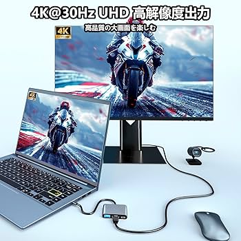 ♥新品♥USB Type C HDMI 4K 3in1 変換アダプタ Amazon | USB C HDMI アダプタ 3in1-4K@30Hz解像度出力/100W PD