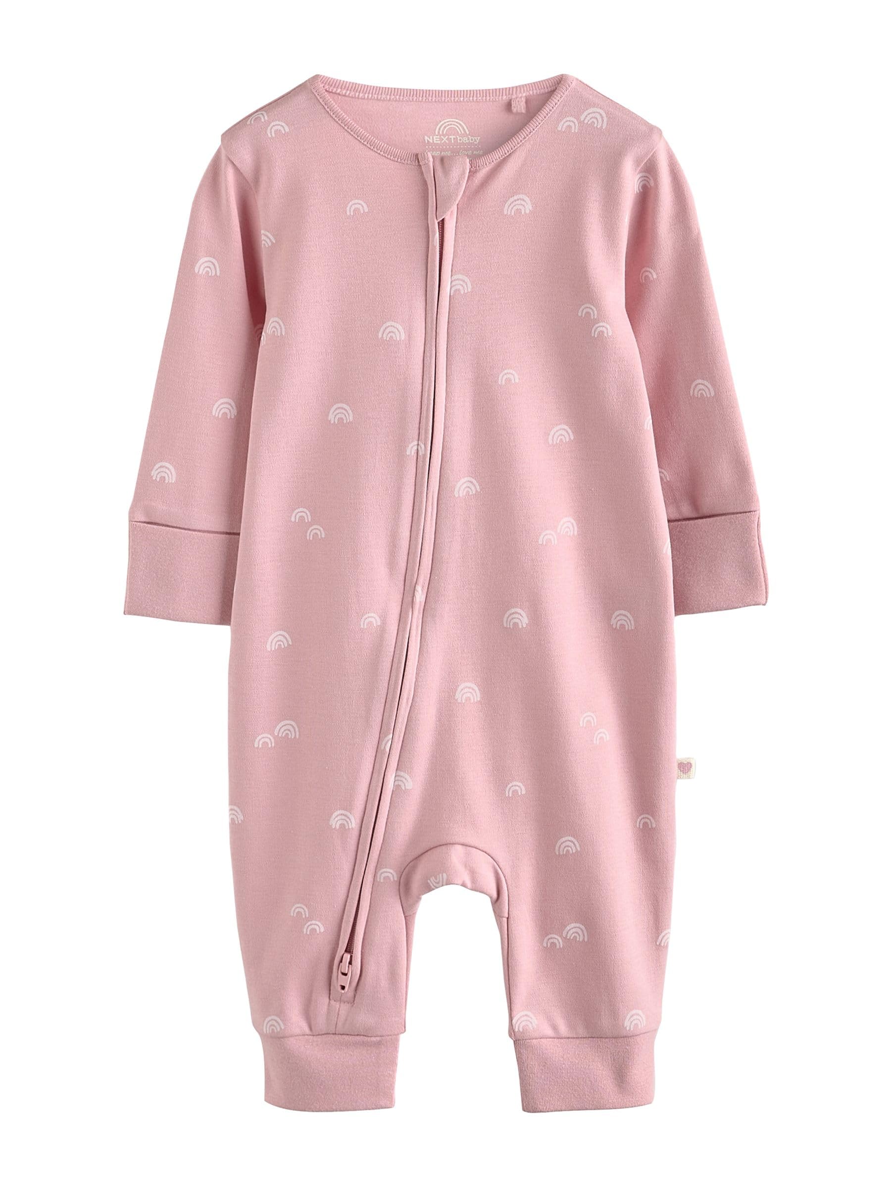 NEXT Bambina Confezione da 4 Tutine Bebè con Zip bidirezionale