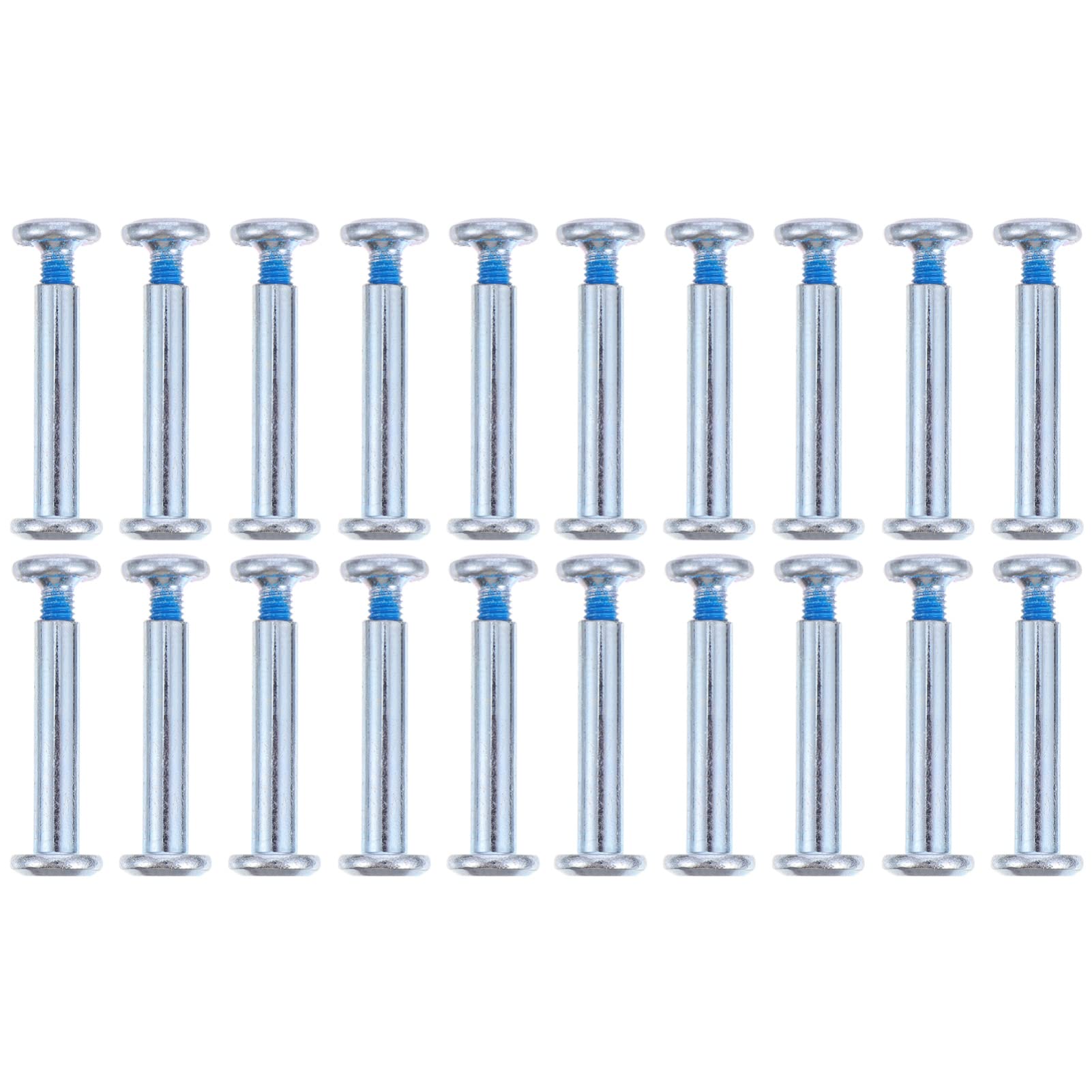 Mikikit 20pcs Metal Inline Skate Screw Kit Stainless Steel Axle Screws for Inline Skates Easy to Install
