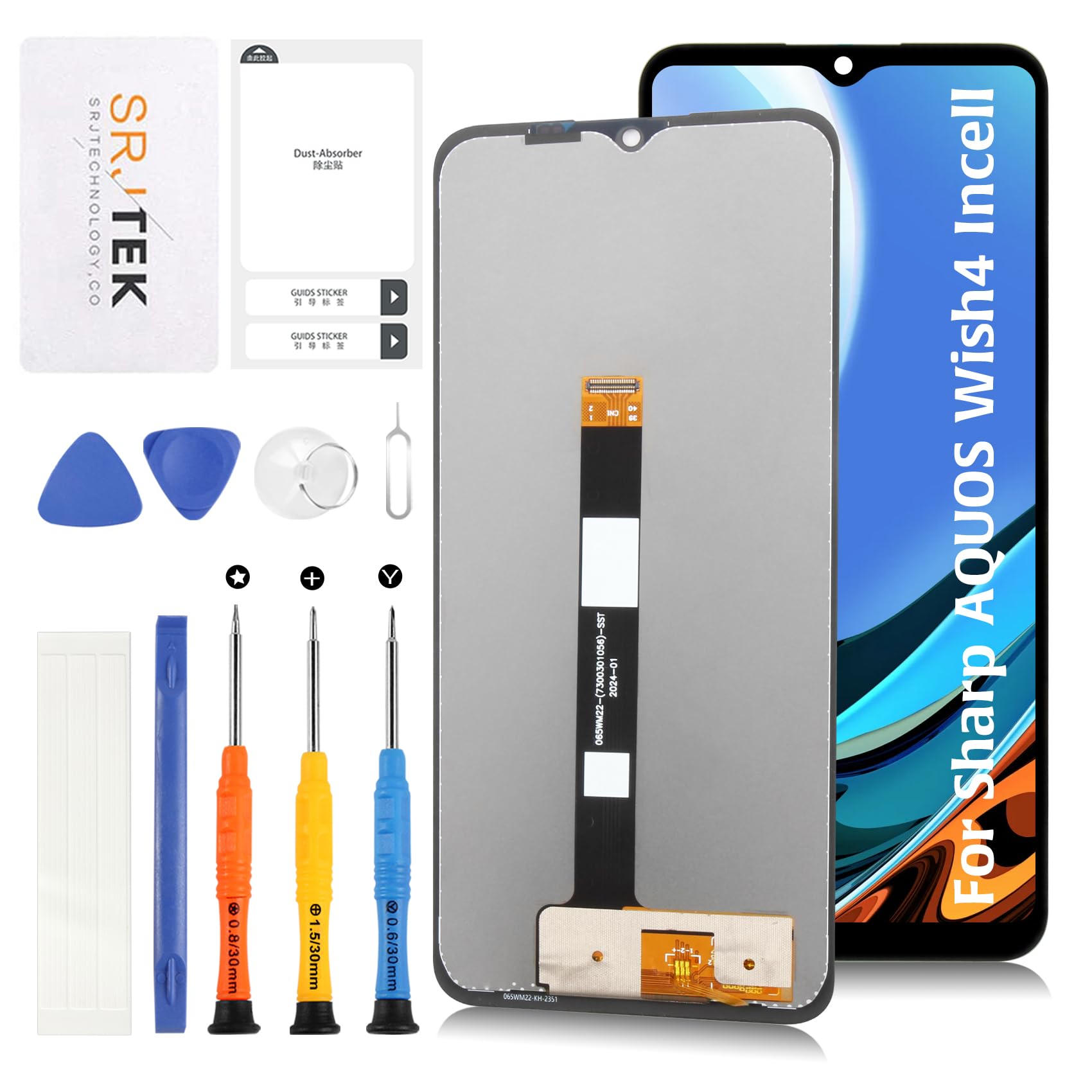 Amazon.co.jp: SRJTEK For Sharp AQUOS Wish4 SH-52E SH-M27液晶パネル