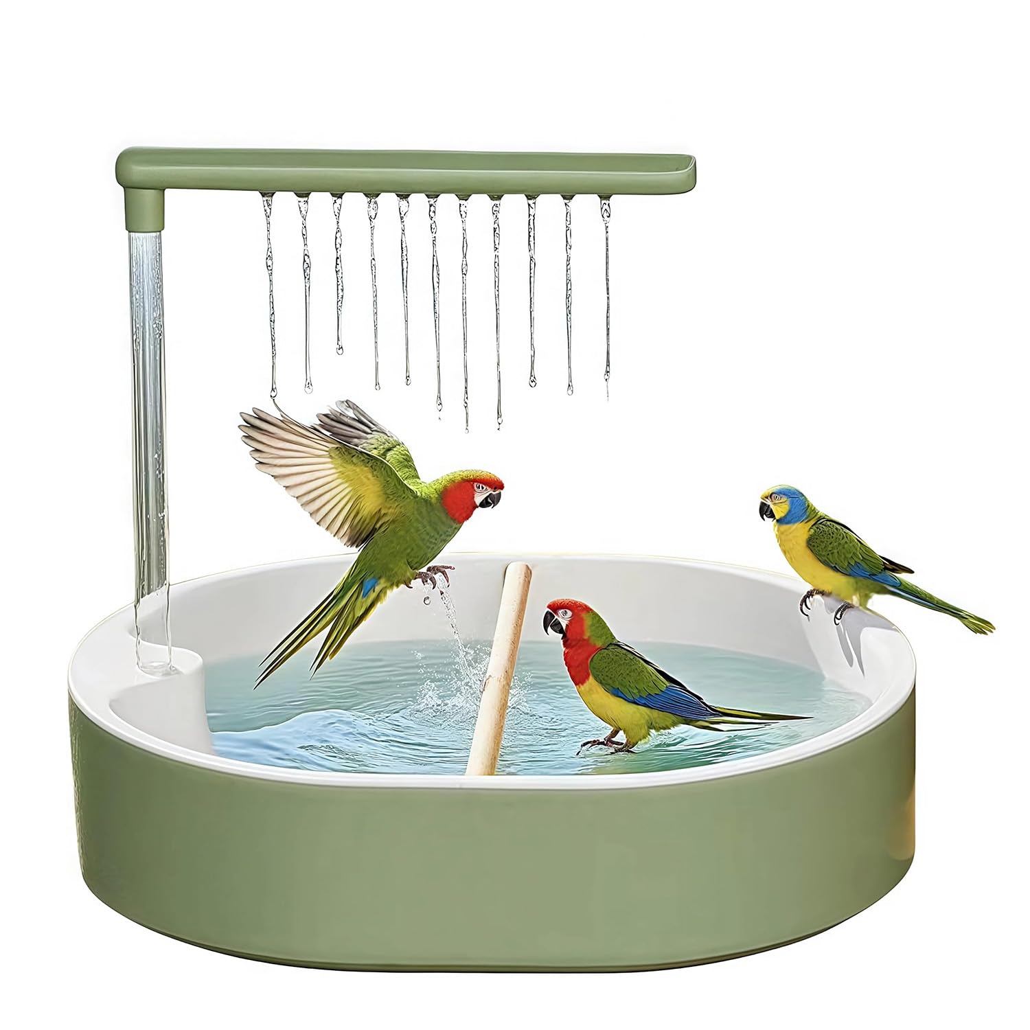 Baño para pájaros, baño automático para loros, bañera de ducha para pájaros con agua corriente, jaula de pájaros, periquitos medianos, periquitos, cacatúas, conures, pinillos, tortolitos