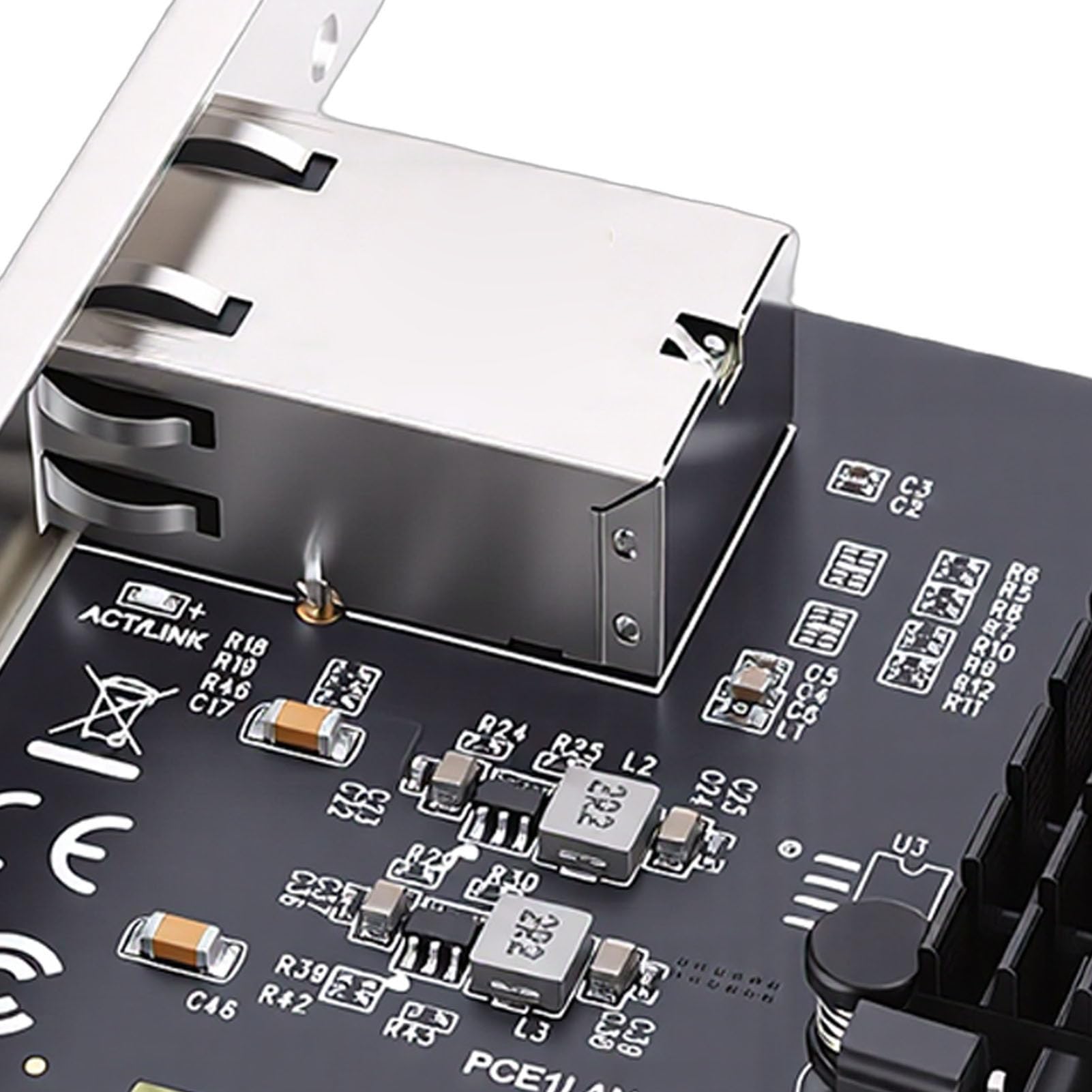 Wakects Scheda di Rete Gigabit PCIe 4X, Adattatore Ethernet PCB PCIe 4X 10 Gbps con RTL8127AT, PXE Senza Disco, Bassa Latenza, per Server Desktop NAS 10 11