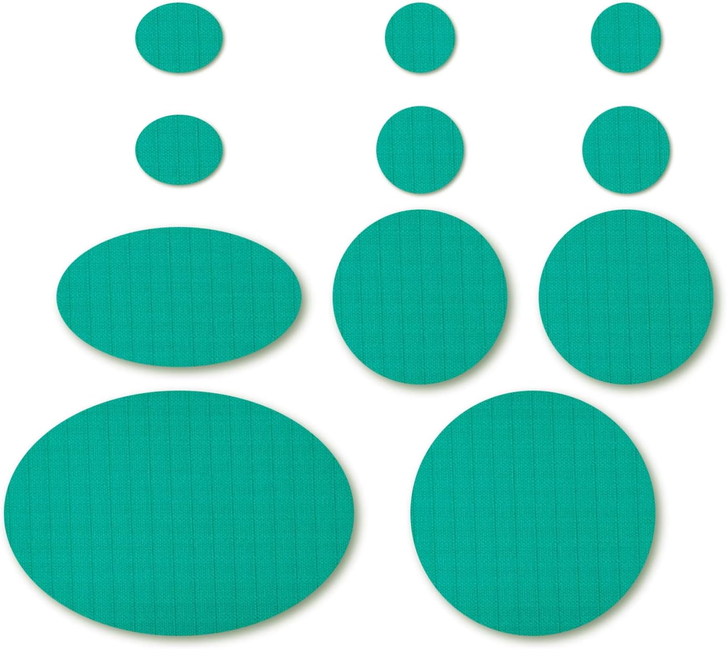Nordtown Puffer Down Jacket Repair Patches | Dark Green, Self-Adhesive, Pre-Cut, Waterproof, Subtle, Rip-Stop Nylon Fabric to Fix Jackets, Tents, Sleeping Bags, Ski Pants (11 Pieces)