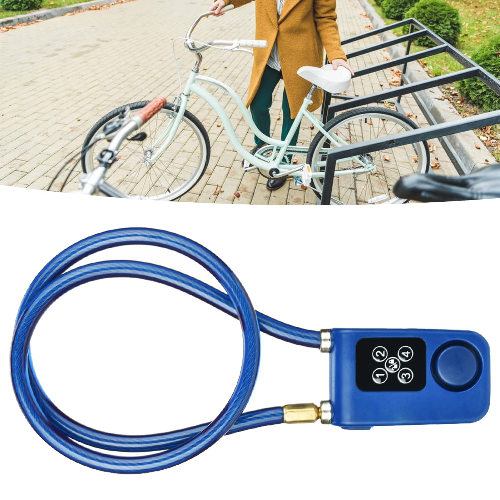 Lucchetto antifurto per bici con allarme a vibrazione e password digitale Blocco di sicurezza intelligente Blocco allarme intelligente antifurto
