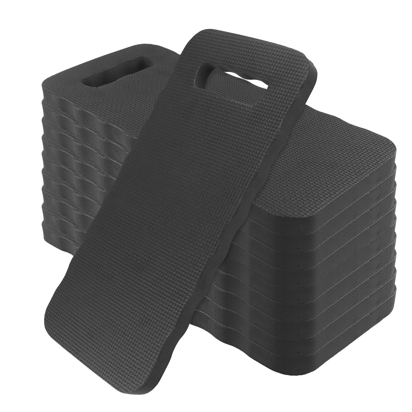 JIAYUET 10 PCS Thick Garden Kneeling Pad Black,Waterproof Gardening Kneeler Mat,EVA Foam Knee Pad Cushion for Yoga Exercise, 40 x 18 x 2cm