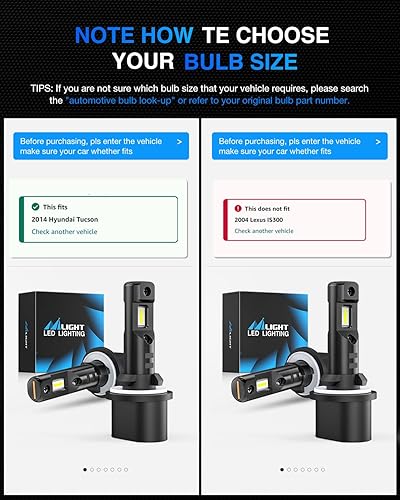 Miniatura 7 de Bombillas LED antiniebla Nilight EF2 880, 250% de brillo, 6000K blanco frío, tamaño mini 1:1 de reemplazo halógeno, kit de conversión DRL de