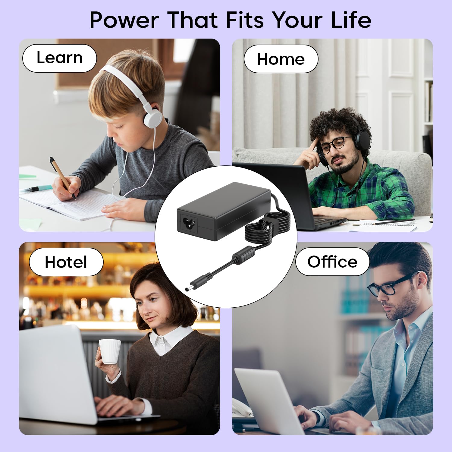 Dell Original 45W Adapter 19.5V pin 4.5 mm Charger for Laptops Inspiron Black Without Power Cord (Black) — Amazon image 7