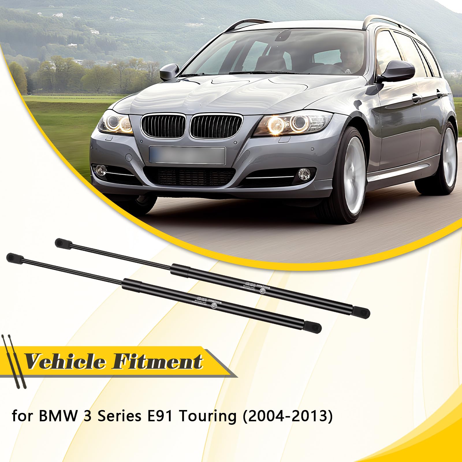 2X Pistoni Portellone Posteriore per BMW 3 Series E91 Touring 2004-2013 Ammortizzatori Cofano Posteriore Molle a Gas Ammortizzatori Posteriori Sostituire #51247127875