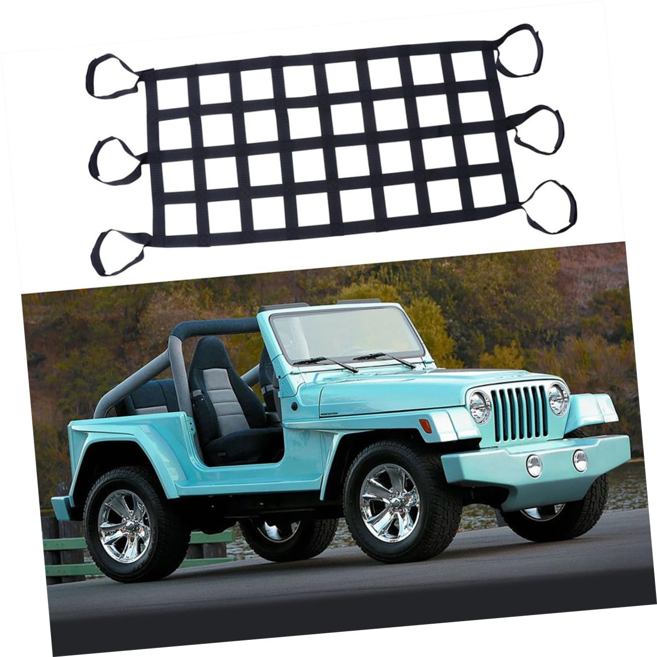 MAGICLULU 2pièces Filet à Bagages Élastique Nylon pour Toit De Voiture Ou Véhicule Lot de Filets De Rangement pour Voiture
