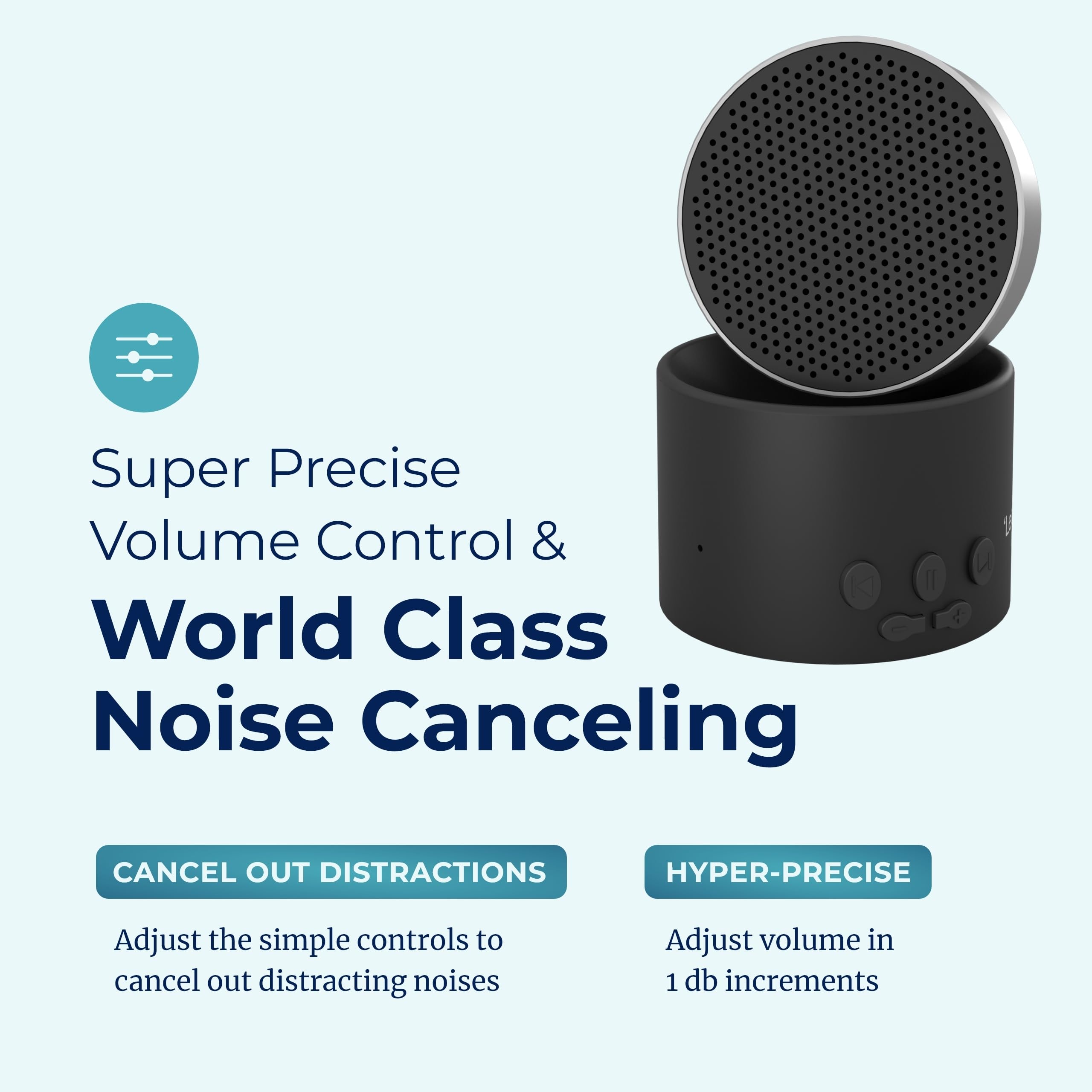 Lectrofan Micro2 Portable White Noise Fan Sound Machine Bluetooth Noir