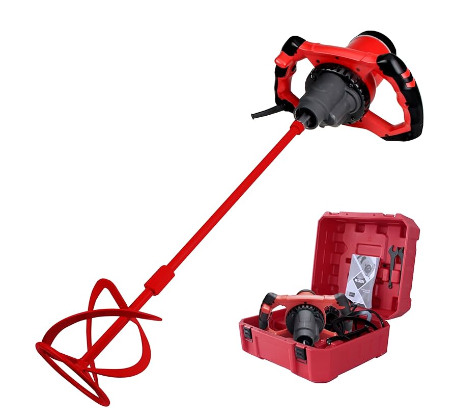 Rubimix-9 N Versatile Mortar Mixer With Chuck | Include 4 3/4" (120 Mm.) Mixing Paddle | Ideal For Cementitious Adhesives, Resins, Paints And Other Materials