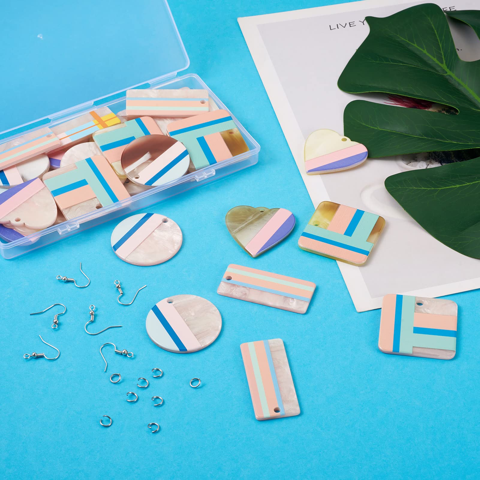 WEWAYSMILE 1 Boîte De Fabrication De Boucles D'oreilles En Losange