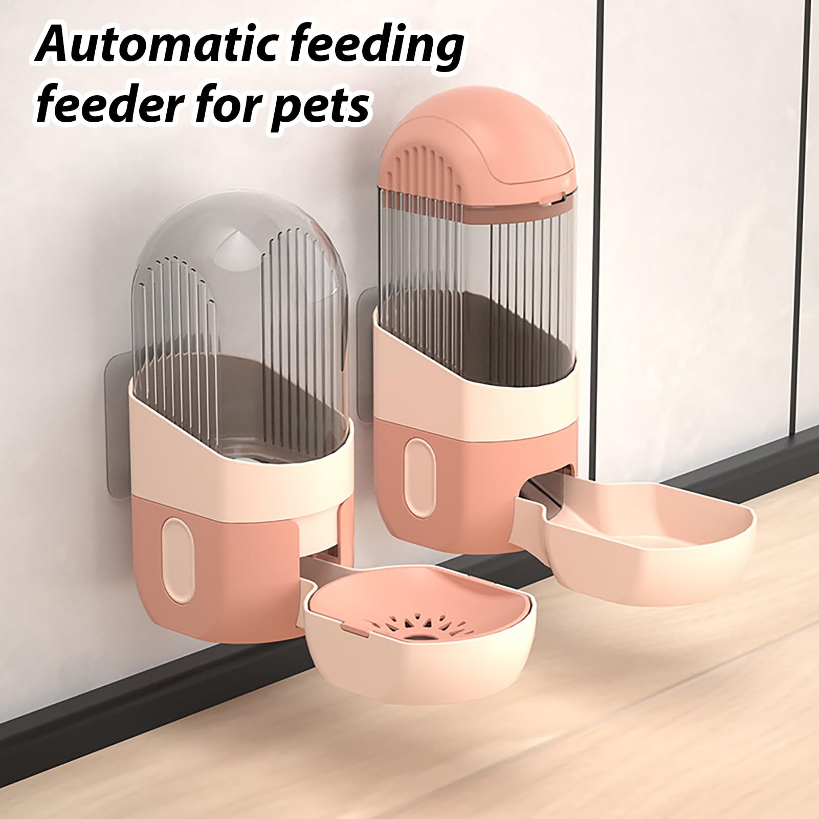 Comedero automático para gatos, bebedero automático 2 en 1, agua de gravedad para gatos, jaula extraíble, cuenco de comida para mascotas, cuenco de comida para perros y agua, sin derrames, para gatos,