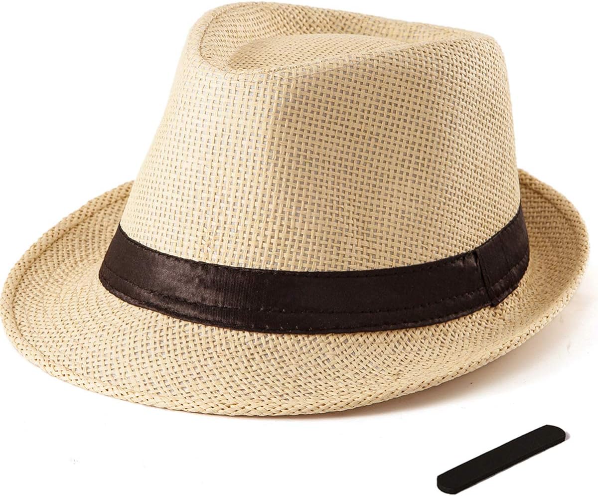 Khaki Fedora Trilby Hat 1920s Cap Men 
