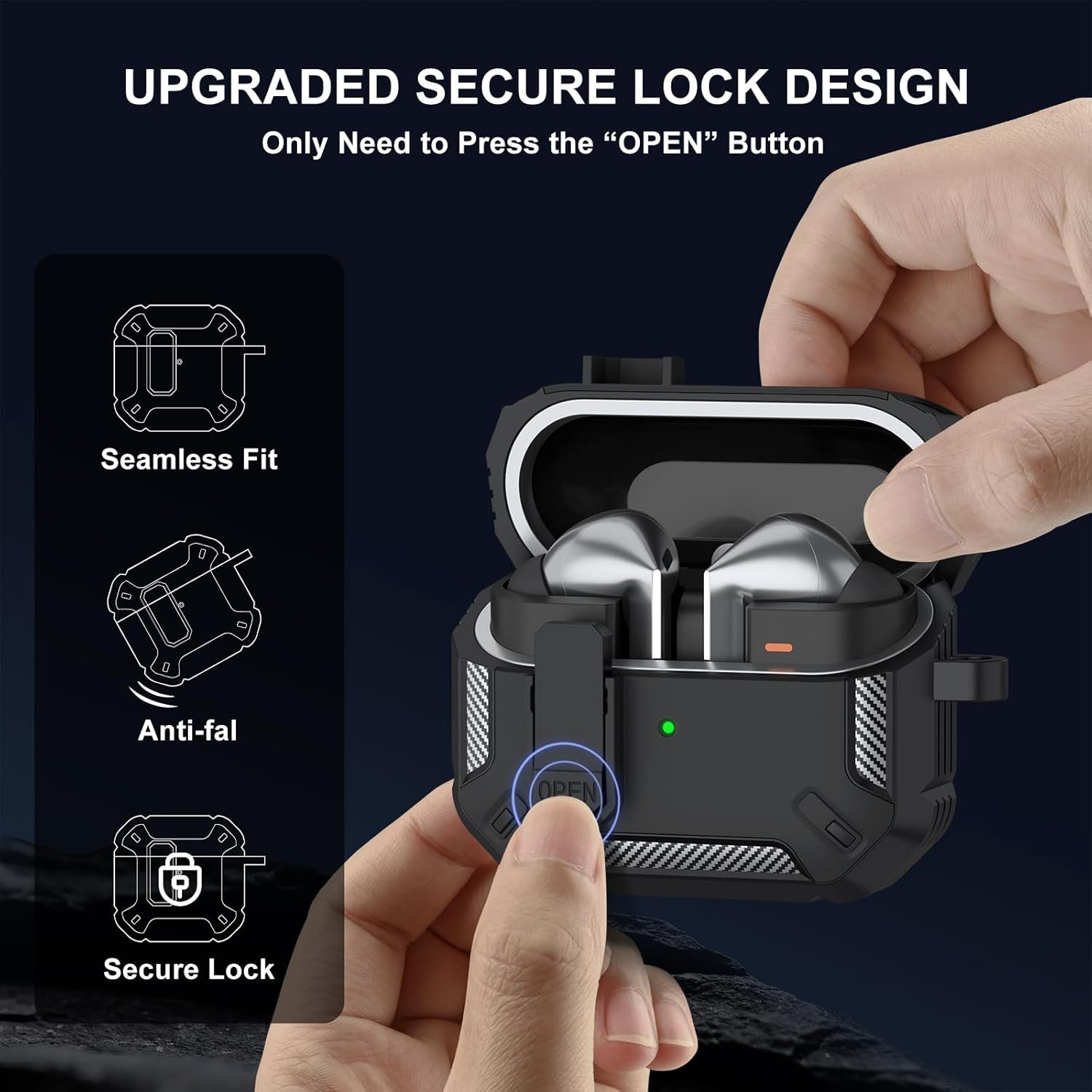 الفاخر - ايوفي حافظة سامسونج جالاكسي بادز 3 برو / حافظة بودز 3... - view 3