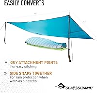 Vista 5 de Sea to Summit Ultra-Sil Nano Canvas Poncho 4 en 1 impermeable, cubierta del paquete, hoja de tierra y refugio