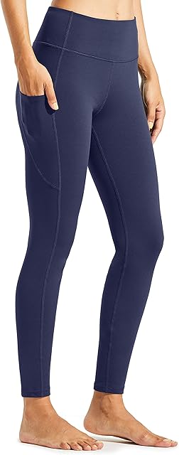 Libin Damskie Legginsy Termiczne z Kieszeniami Spodnie Jogi Zimowe Podszewane Spodnie Sportowe Spodnie Termiczne Kobiety Legginsy Sportowe