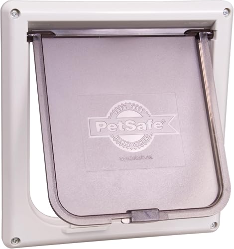 PetSafe Interior Cat Doors - Puerta de bloqueo de 2 vías o 4 vías - Túnel para puerta de pasillo de gato - Privacidad para caja de arena - Fácil de