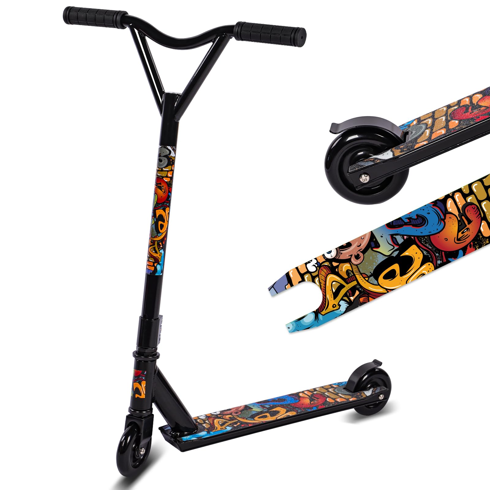Birtech Stunt Scooter Kickscooter Sport Freestyle Scooter Fun Kickscooter with ABEC 5 Ball Bearings and 360 Degree Rotatable Handlebars (Brick Red)