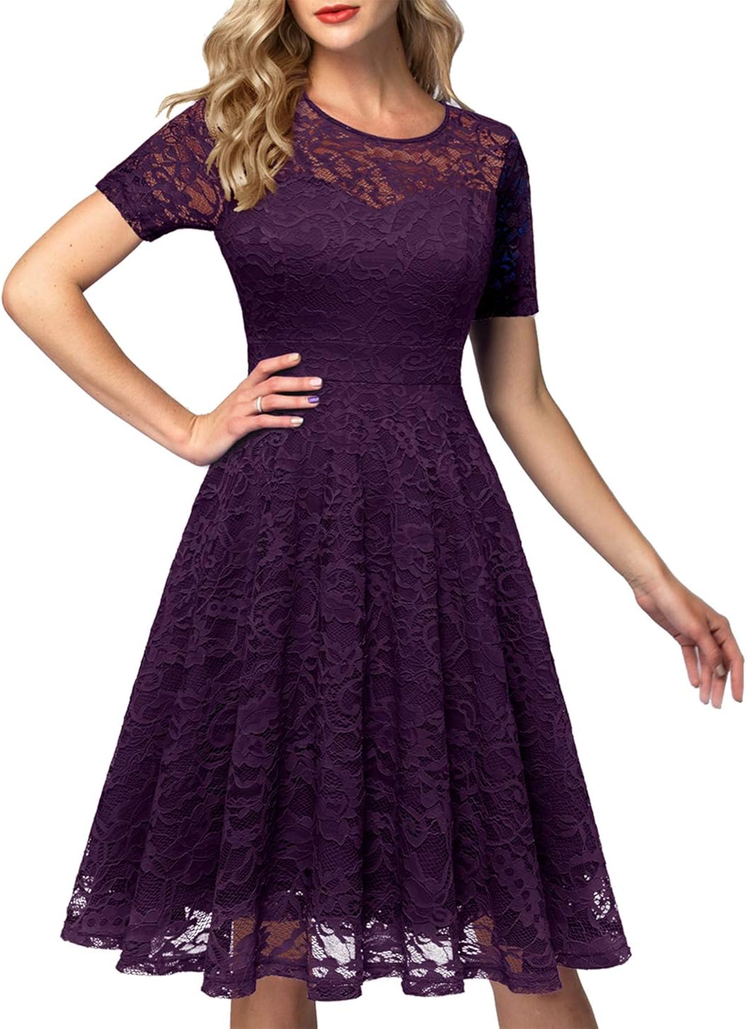 AONOUR Women's Lace Cocktail Dresses 