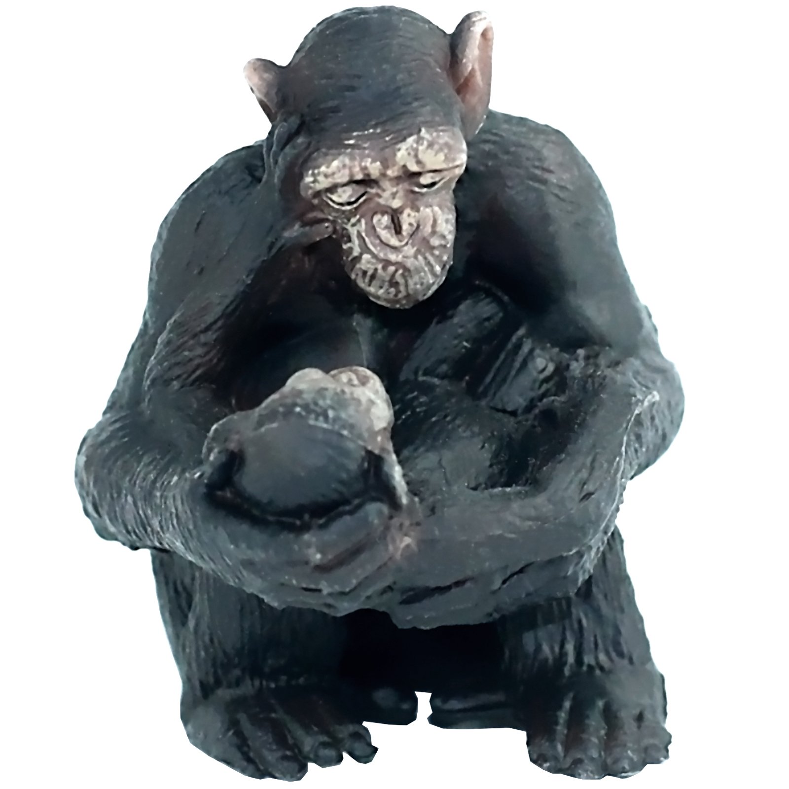 FUNSHOWCASE African Jungle Wild Animals Female Chimpanzee Mather Toy Figure Realistic Plastic Figurine Gifts for Kids Cake Topper Height 2 Inch 1663