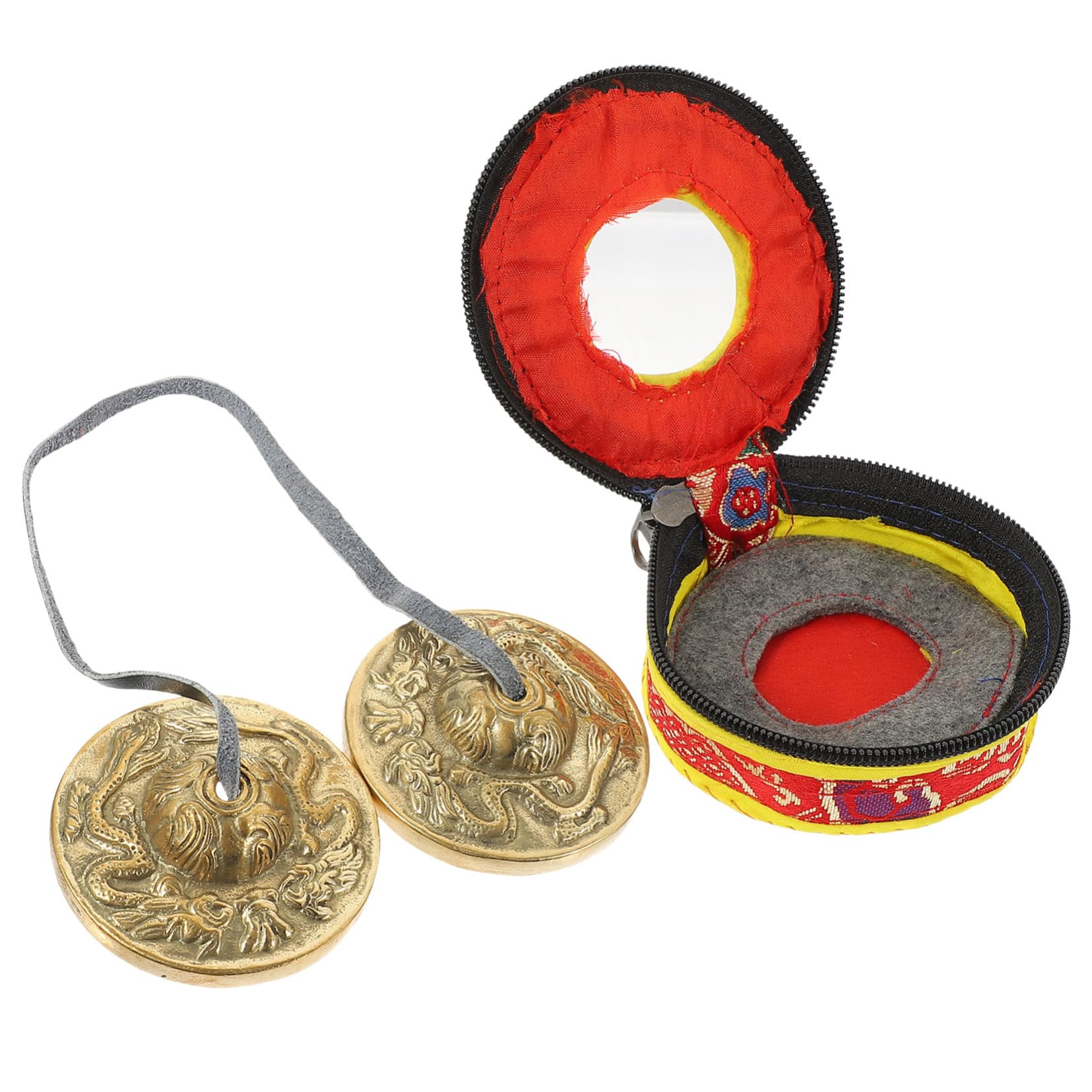 HEMOTON Meditation Chime Bells Brass Cymbal Bell Perfect for Buddhist Practice Ritual Random Color