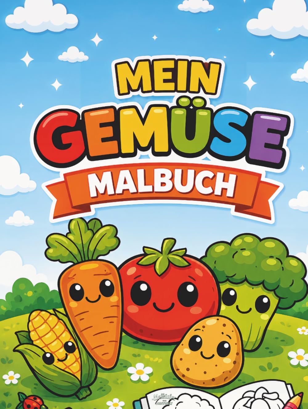 Mein Gemüse-Malbuch für Kinder ab 3 Jahren: 36 süße Gemüse-Motive zum Ausmalen – Karotten, Brokkoli, Tomaten & mehr • große, einfache Linien • jede ... Konzentration (Große Kinder Malbuch Sammlung)