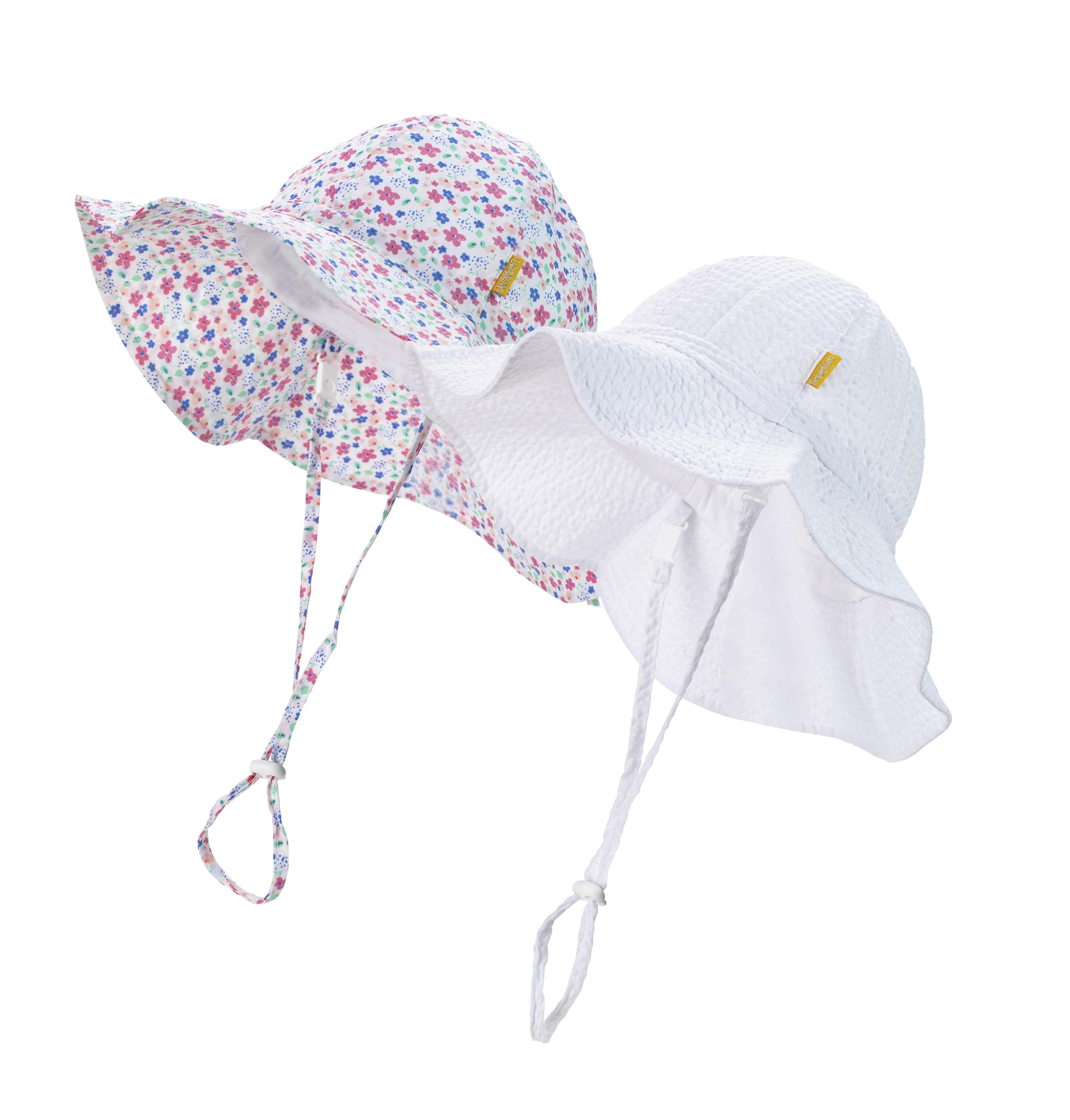 DASMINI Baby Girls Sun Hat Cute Flower Toddler Summer Outdoor Infant Beach Wide Brim Flowers and tie dye