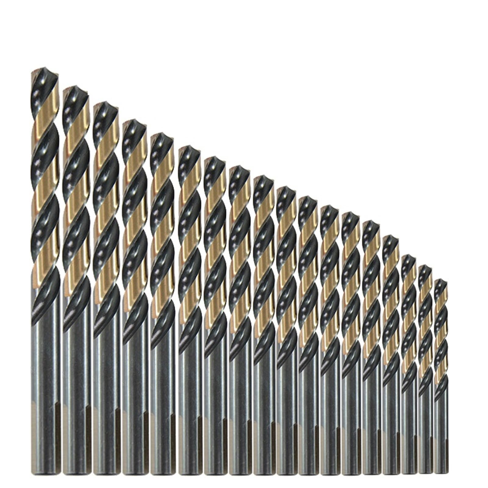 Lot de 10 forets à pointe pilote HSS à tige plate hélicoïdale M35 de 1 à 13 mm (1/1,5/2/2,5/3/4/5/6/7/8/9/10/11/12/13 mm)(6mm 10pc)