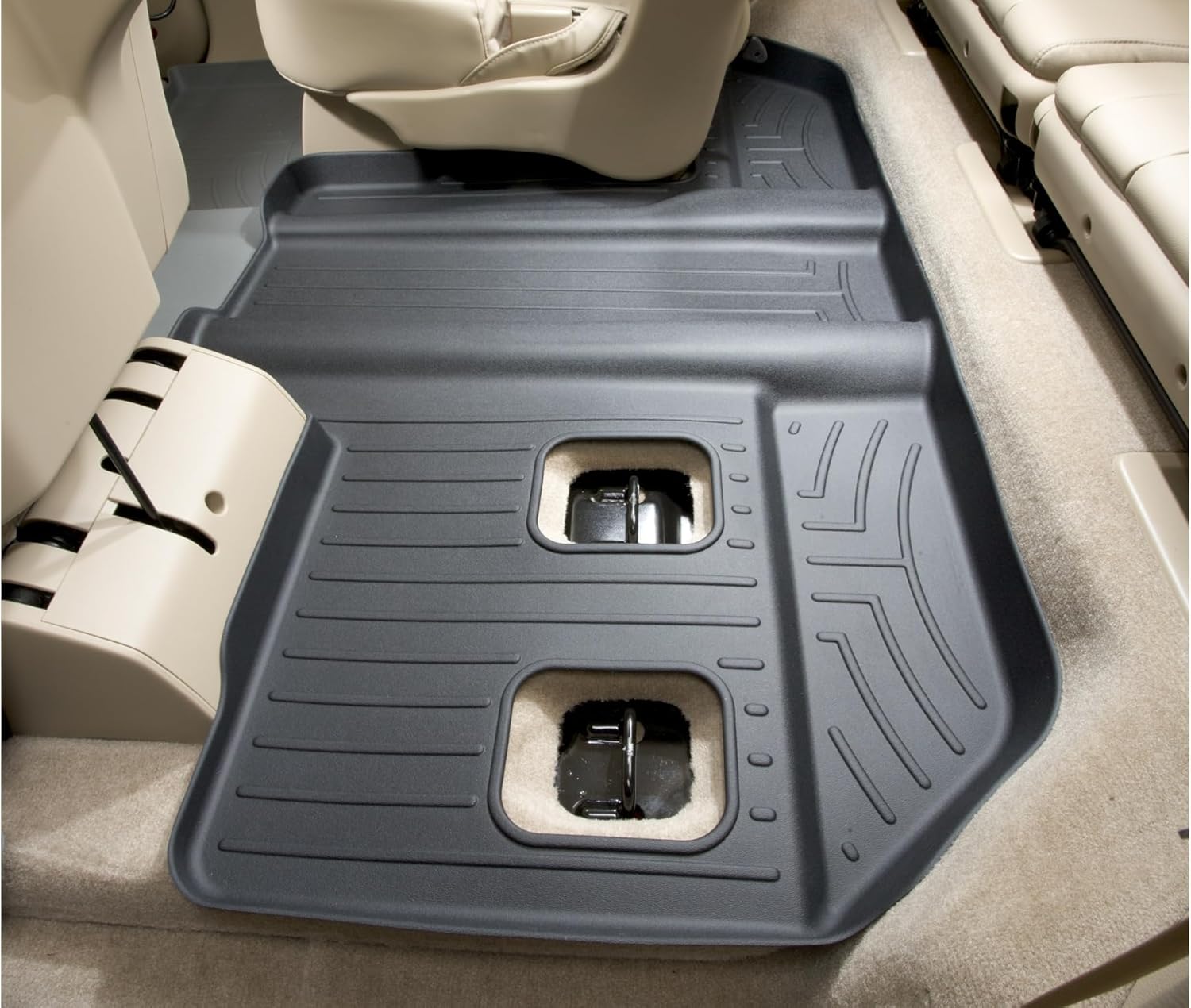 WeatherTech Custom Fit FloorLiners for Cadillac Escalade ESV, Suburban, Escalade ESV - 3rd Row (440665), Black