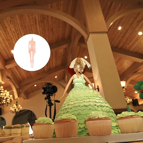 Miniatura 9 de HEALLILY Cuerpo de muñeca de rompecabezas, 3 piezas, cuerpo de muñeca de plástico desnudo, cuerpo de muñeca desnuda, muñeca de bricolaje, muñeca