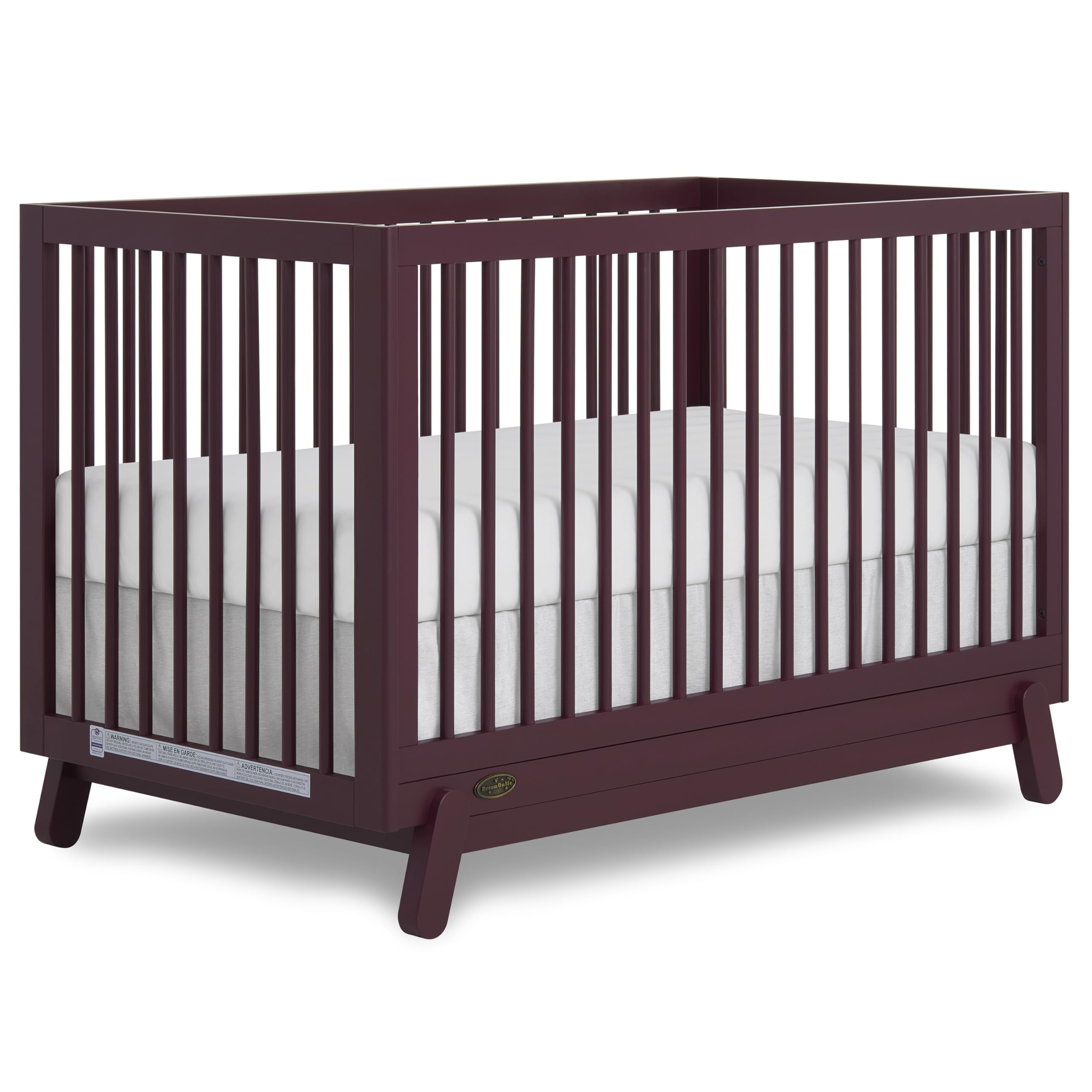 Dream On Me Hygge 5-in-1 Convertible Full-Size Baby Crib, Auburn