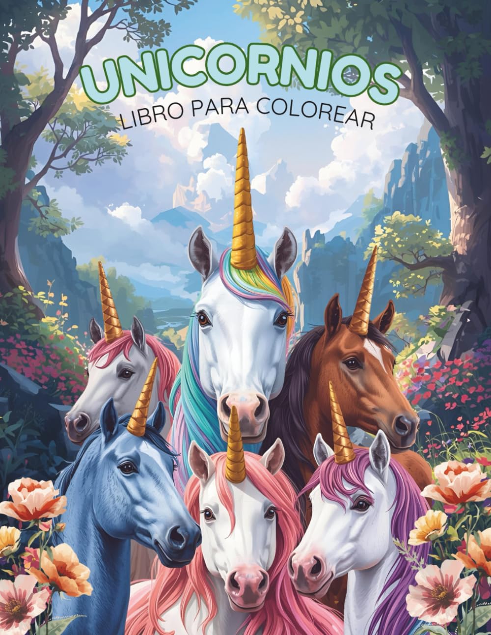 UNICORNIOS: Libro para colorear