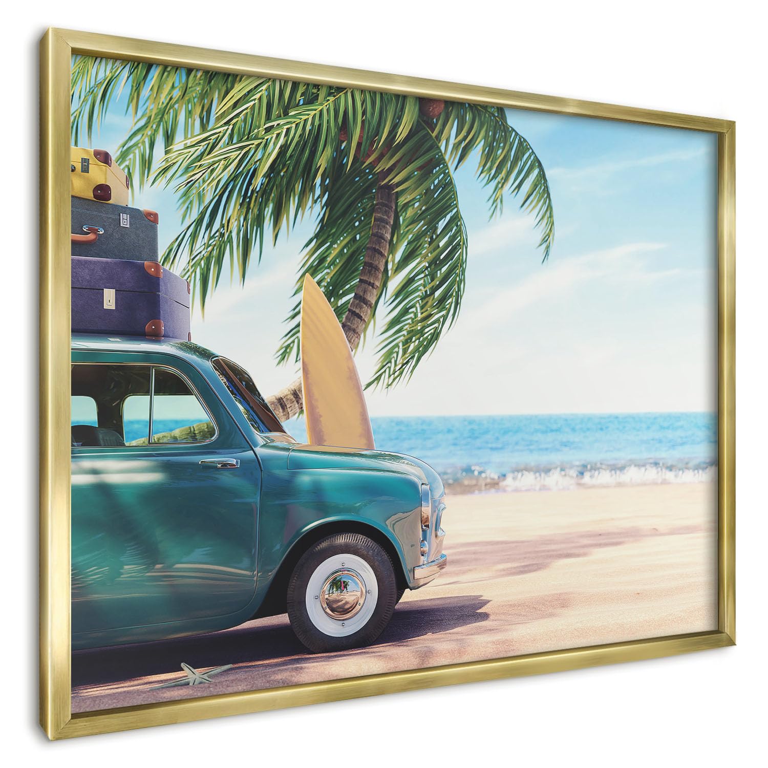 Panel Magnético Informativo 70x50 cm | con Marco Dorado | Paz Festiva | Montaje Fácil | Pizarra de Pared | Para Restaurante y Bar | Expositor para Menú, Ofertas del Día