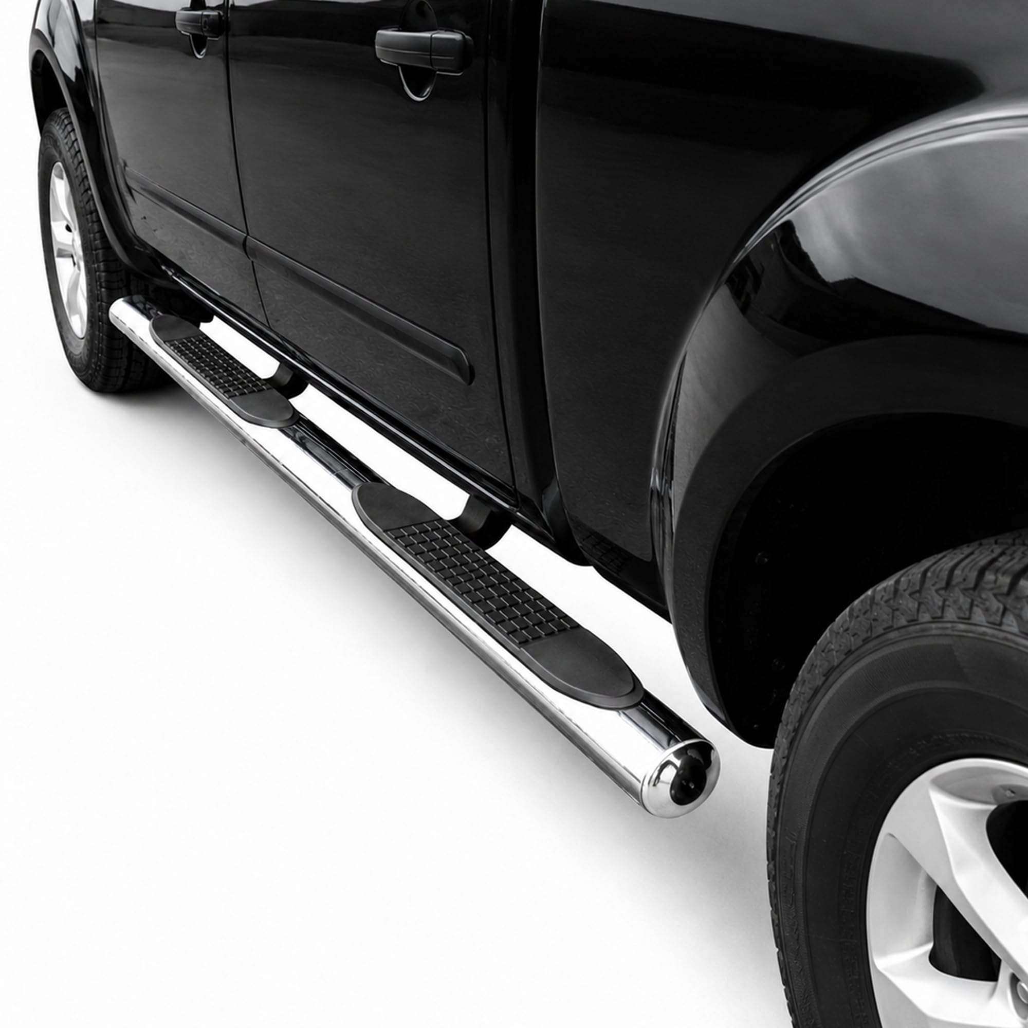 J&J AUTOMOTIVE Marche-Pieds Latéraux pour Nissan Navara D40 2005-2012 4-Porte, Tubes de Protection, Lot de 2 Pcs (Gauche et Droite), Kit de Fixation Inclus