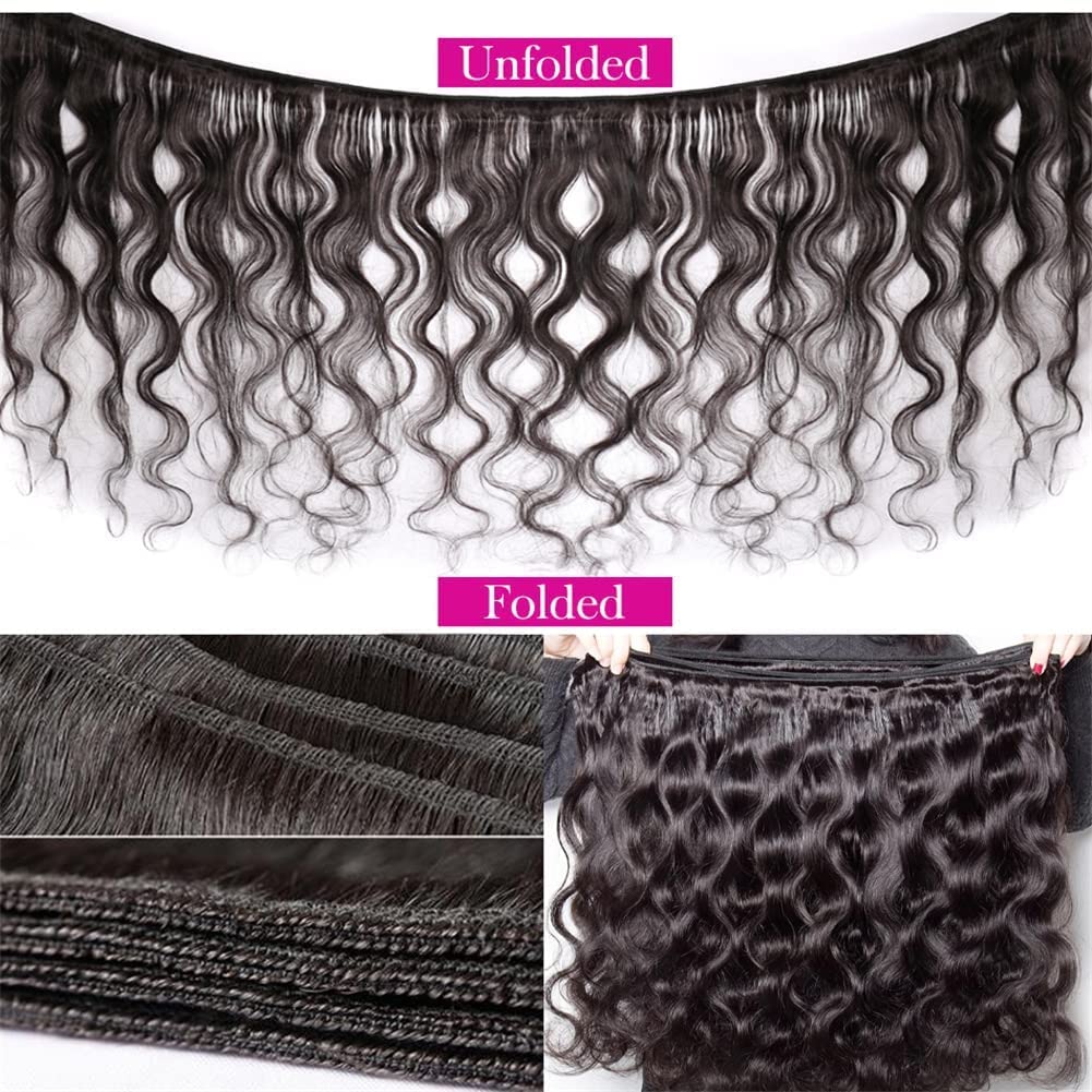 DMS Human Hair Bundles Body Wave Brazilian Virgirn Human Hair Bundles 3 Bundles Brazilian Body Wave Unprocessed Brazilian Human Hair Wave Bundles (16 18 20, body natural black) …